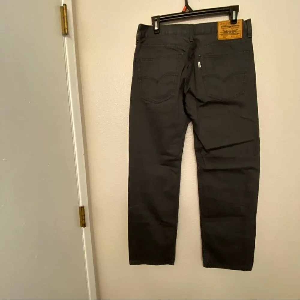 Levis mens 505 REGULAR FIT JEANS dark grey denim 31x30